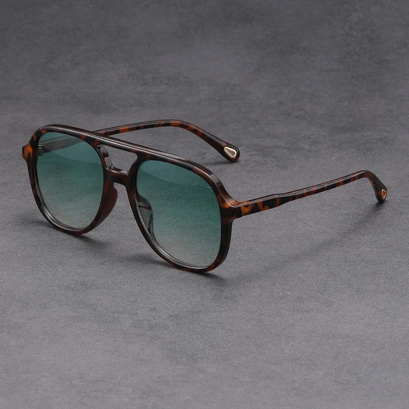 Vintage Fashion Brands - Modische Sonnenbrille mit doppeltem Bügel, quadratische