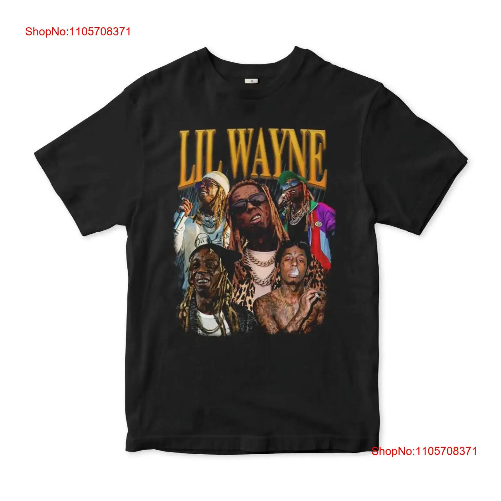 Vintage Fashion Collage - Lil Wayne Collage T-Shirt aus Baumwolle,
