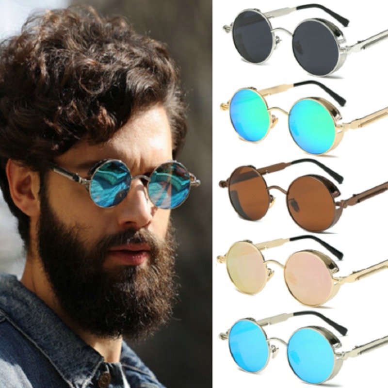 Vintage Fashion Brands - Metall Steampunk Sonnenbrille für Männer und