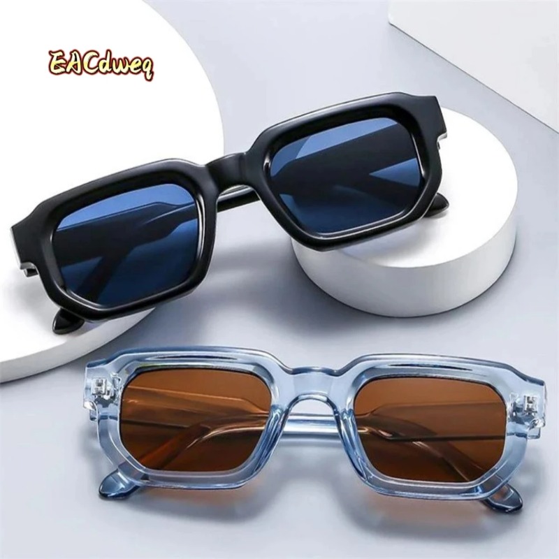 Vintage Fashion Brands - Vintage Rechteckige Sonnenbrille für Herren, Modische