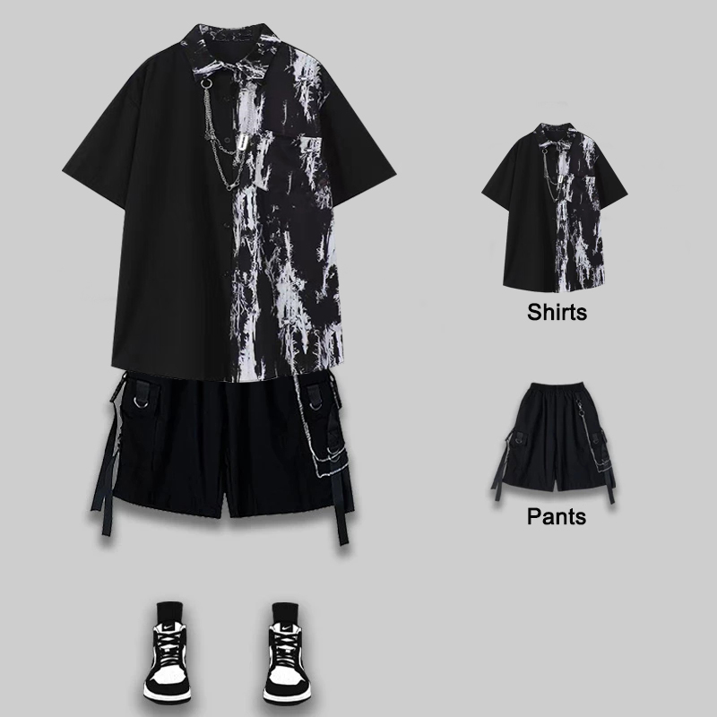 Tie Dye Shirt Vintage - Arens Techwear Herren Sommer anzug Vintage