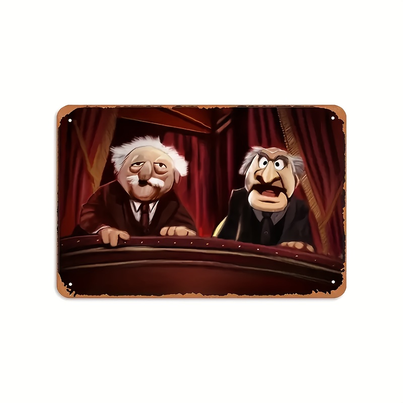 Vintage Fashion Posters - Statler & Waldorf Vintage Metall-Wandkunst –