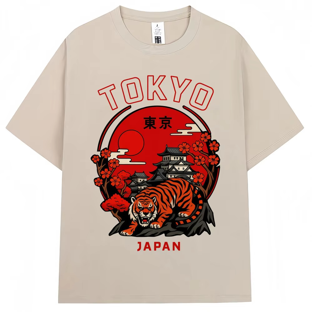 Vintage Fashion In Tokyo - Japanischer Stil Tokyo Tiger Sakura Grafik