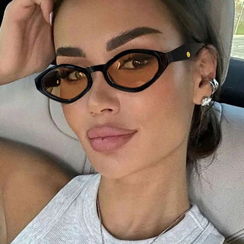 Vintage Fashion Brands - Modische Cat-Eye-Sonnenbrille Vintage Luxusmarken-Designer Schwarze Rhombus-Sonnenbrille