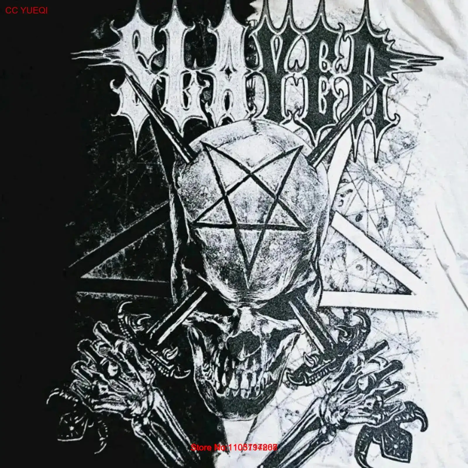 Tie Dye Shirt Vintage - Slayer Band Thrash Heavy Metal Schwarz