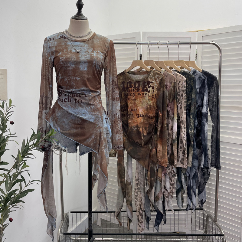 ISAROSE Y2K Mesh-T-Shirt für D – Tie Dye Shirt Vintage Bewertung und Preis