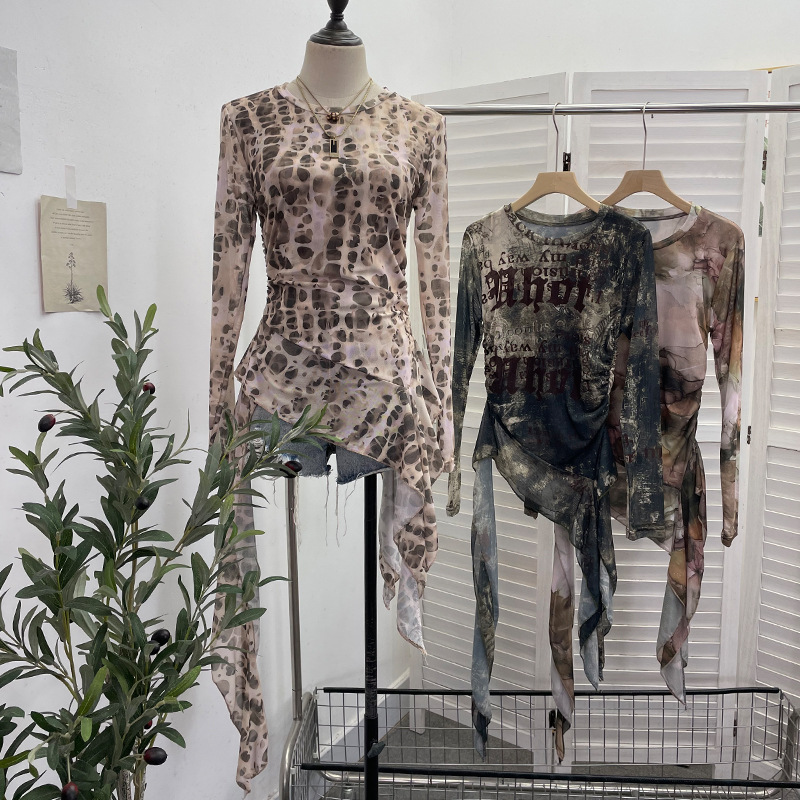 ISAROSE Y2K Mesh-T-Shirt für D – Tie Dye Shirt Vintage Bewertung und Preis