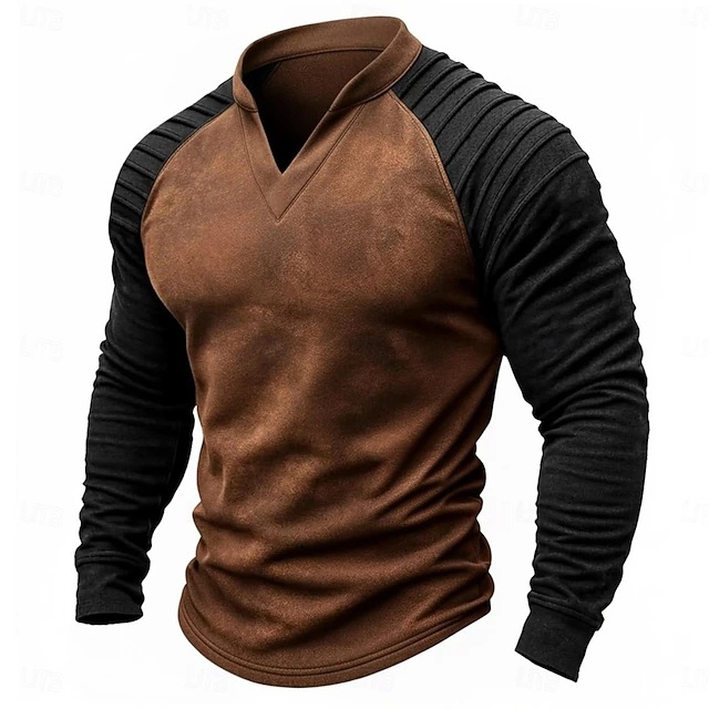 Vintage Distressed Henley Ragl – Vintage Fashion Mens Bewertung und Preis