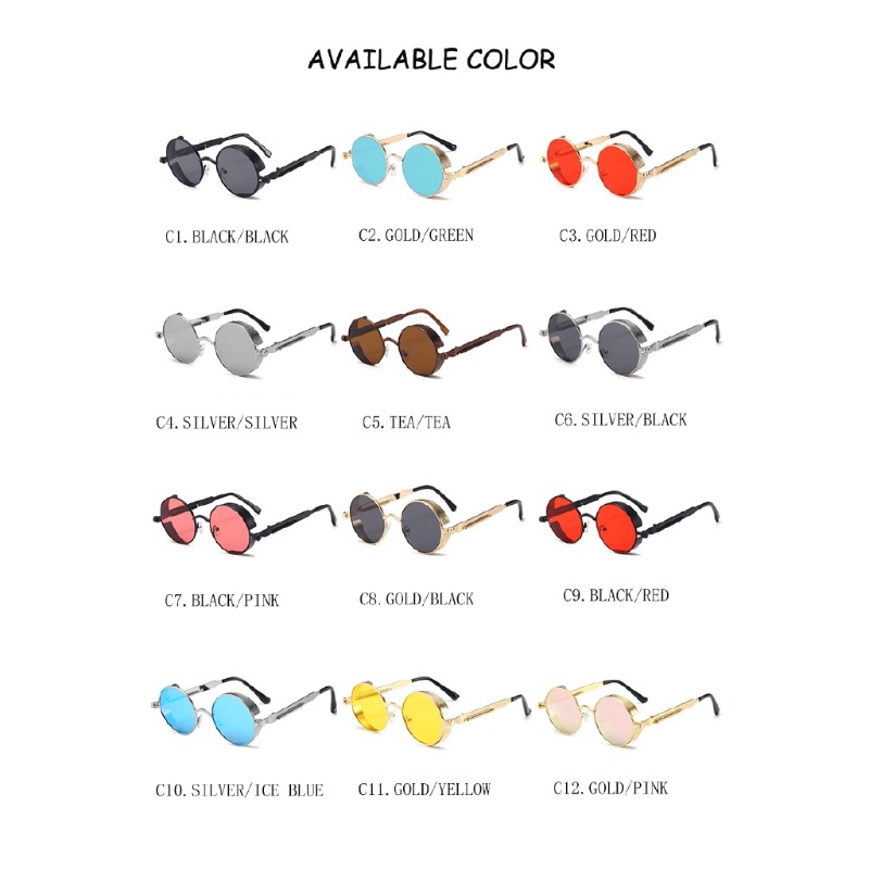 Metall Steampunk Sonnenbrille  – Vintage Fashion Brands Bewertung und Preis
