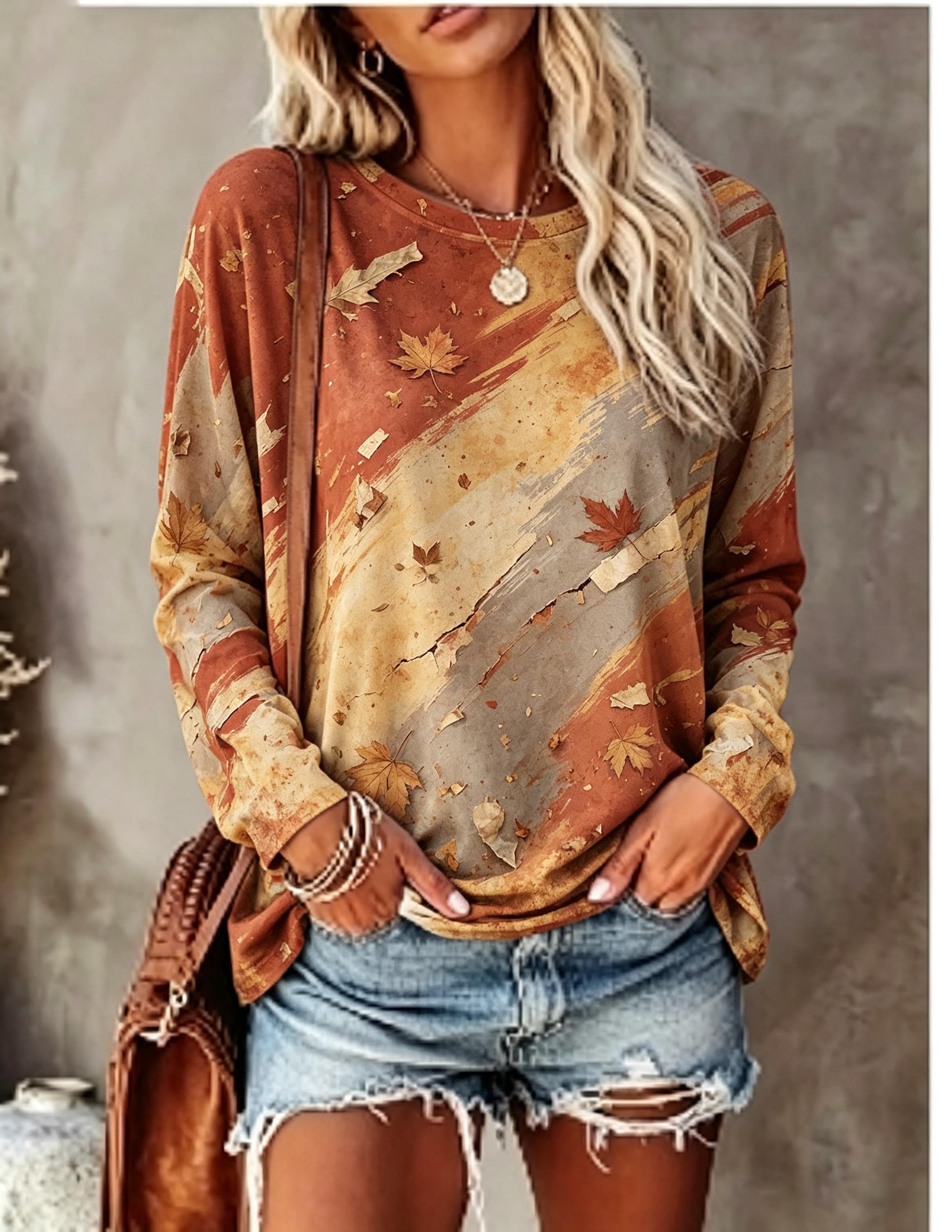 Damen Langarm-T-Shirt, Boho-Vi – Tie Dye Shirt Vintage Bewertung und Preis