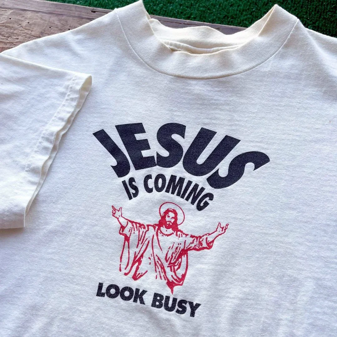 Jesus kommt Look beschäftigt D – Tie Dye Shirt Vintage Bewertung und Preis
