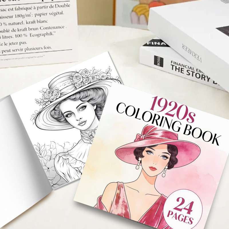 1920er Jahre Malbuch 24 Seiten – Vintage Fashion Coloring Pages Bewertung und Preis