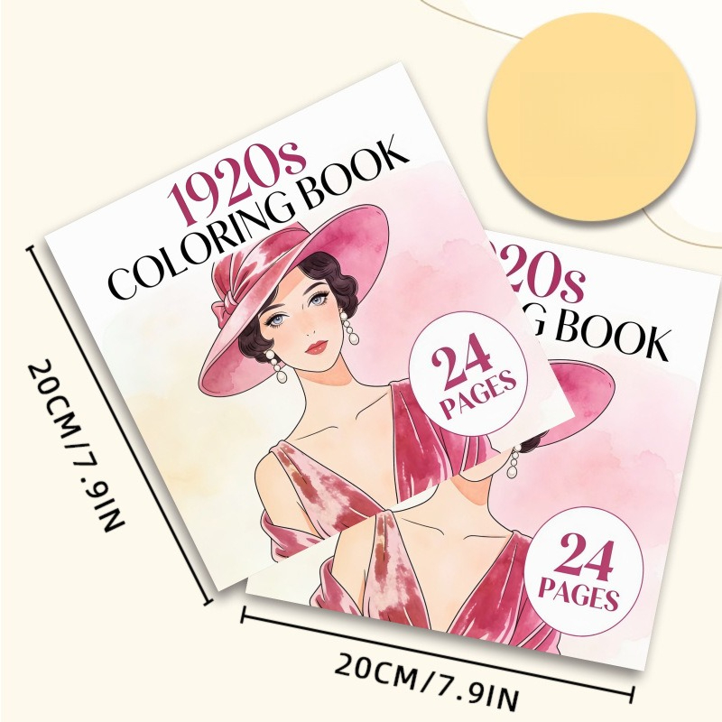1920er Jahre Malbuch 24 Seiten – Vintage Fashion Coloring Pages Bewertung und Preis
