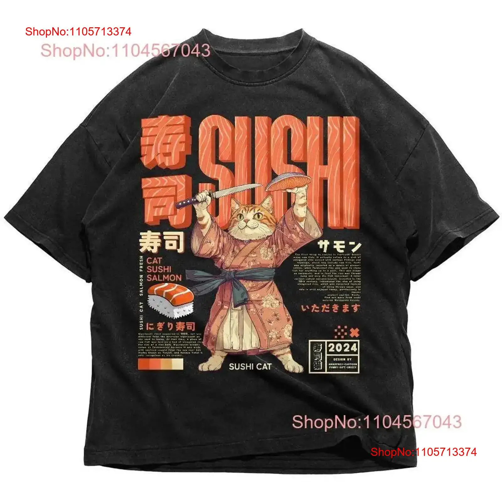 Sushi Cat Japanisches T-Shirt  – Vintage Fashion In Tokyo Bewertung und Preis