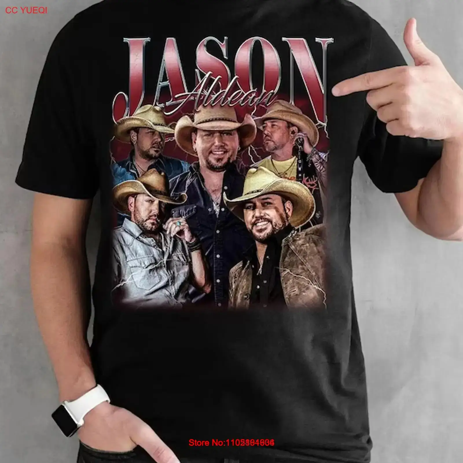 Jason Aldean VTG Collage schwa – Vintage Fashion Collage Bewertung und Preis
