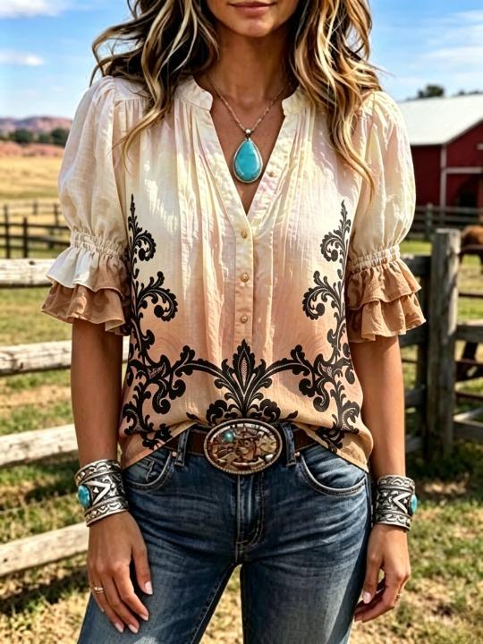 Damen Western Tie-Dye Farbverl – Tie Dye Shirt Vintage Bewertung und Preis